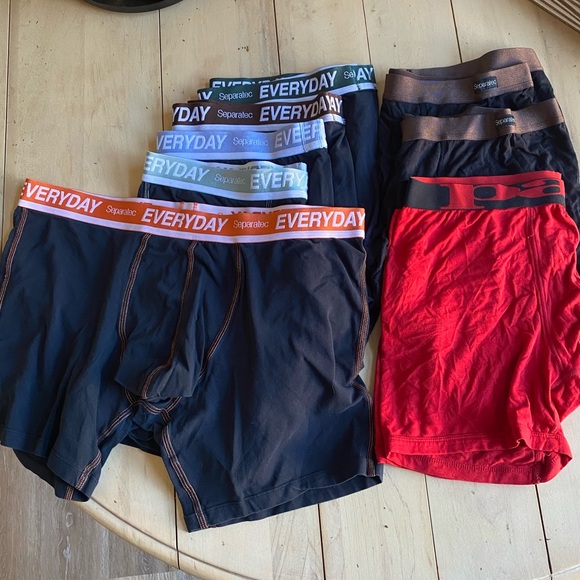 Eight pair of men’s boxers measurements in photos mostly Everyday￼Separatec. - Picture 1 of 12